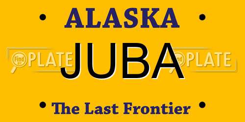JUBA Alaska License Plate