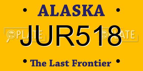 JUR518 Alaska License Plate