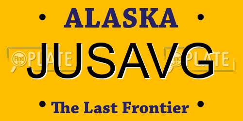 JUSAVG Alaska License Plate