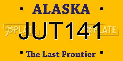 JUT141 Alaska License Plate