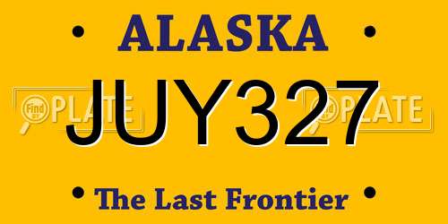 JUY327 Alaska License Plate
