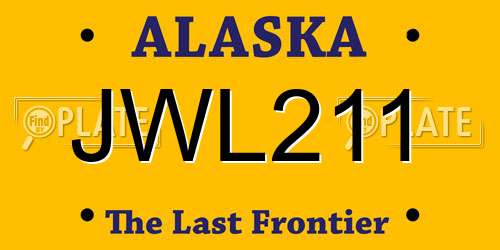 JWL211 Alaska License Plate