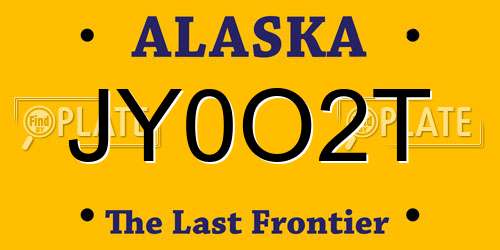 JY0O2T Alaska License Plate
