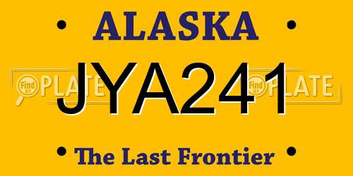 JYA241 Alaska License Plate