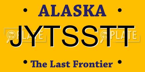 JYTSSTT Alaska License Plate