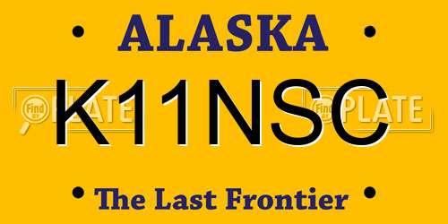 K11NSC Alaska License Plate