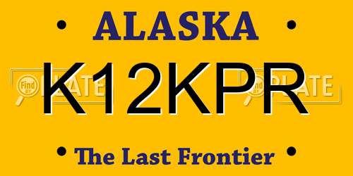 K12KPR Alaska License Plate