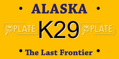 K29 Alaska License Plate