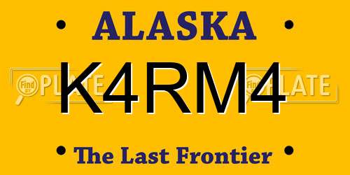 K4RM4 Alaska License Plate