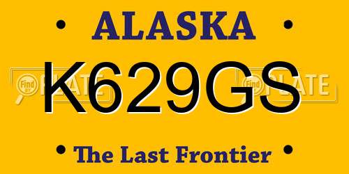 K629GS Alaska License Plate