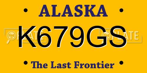 K679GS Alaska License Plate