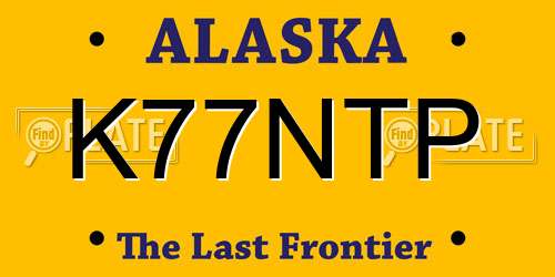 K77NTP Alaska License Plate