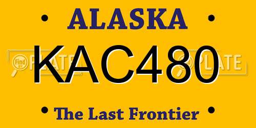 KAC480 Alaska License Plate