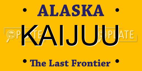 KAIJUU Alaska License Plate
