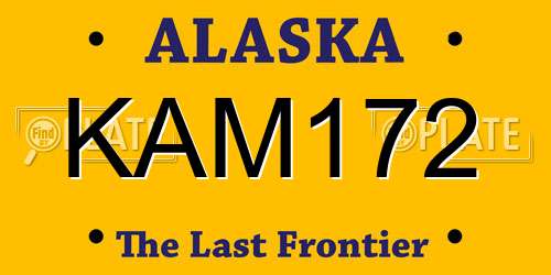 KAM172 Alaska License Plate