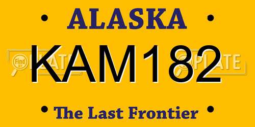 KAM182 Alaska License Plate