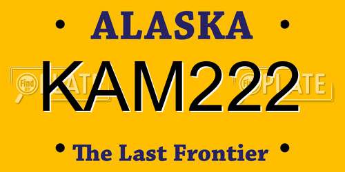 KAM222 Alaska License Plate