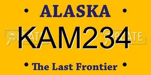 KAM234 Alaska License Plate