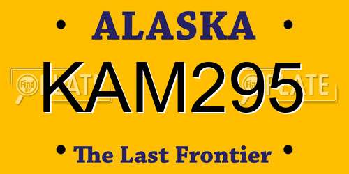 KAM295 Alaska License Plate