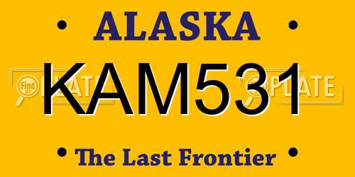 KAM531 Alaska License Plate