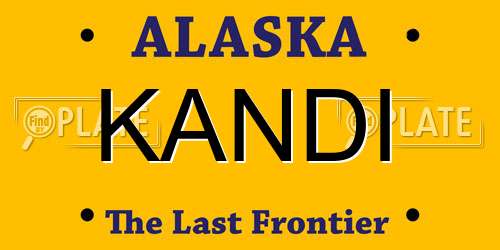 KANDI Alaska License Plate