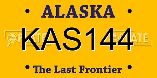 KAS144 Alaska License Plate