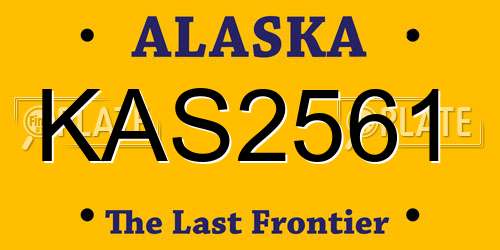 KAS2561 Alaska License Plate