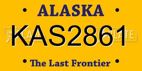KAS2861 Alaska License Plate