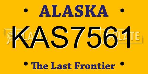 KAS7561 Alaska License Plate