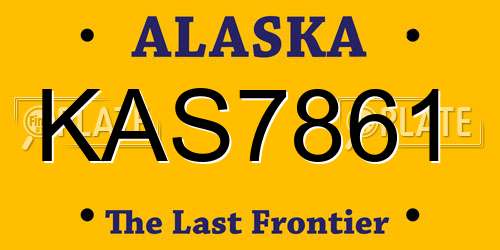 KAS7861 Alaska License Plate