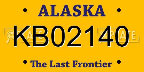 KB02140 Alaska License Plate