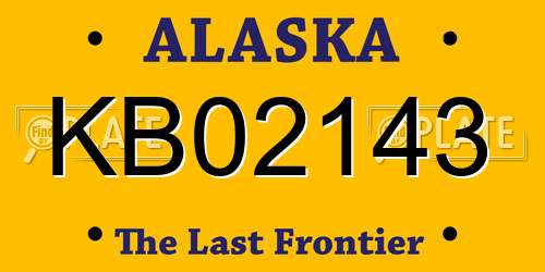 KB02143 Alaska License Plate