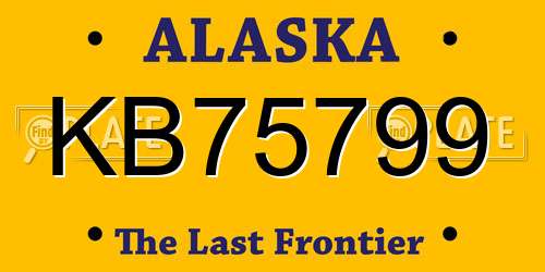 KB75799 Alaska License Plate