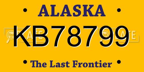 KB78799 Alaska License Plate
