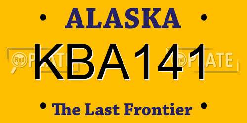 KBA141 Alaska License Plate