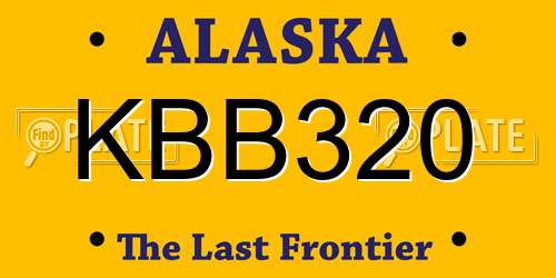 KBB320 Alaska License Plate