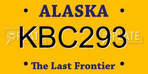 KBC293 Alaska License Plate