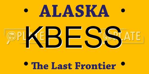 KBESS Alaska License Plate