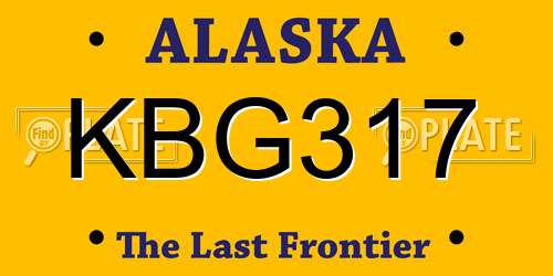 KBG317 Alaska License Plate