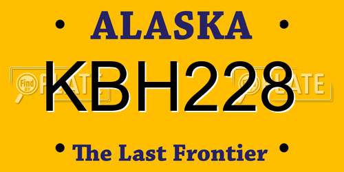 KBH228 Alaska License Plate