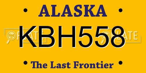 KBH558 Alaska License Plate