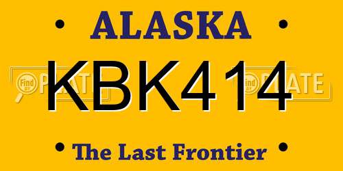 KBK414 Alaska License Plate