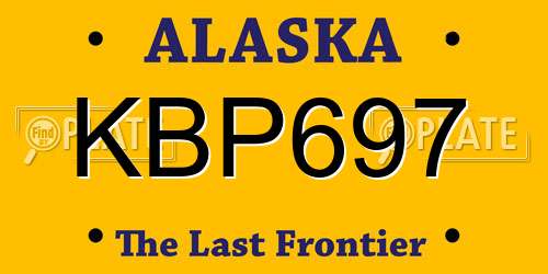 KBP697 Alaska License Plate