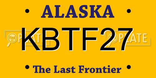 KBTF27 Alaska License Plate