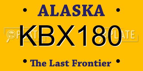 KBX180 Alaska License Plate