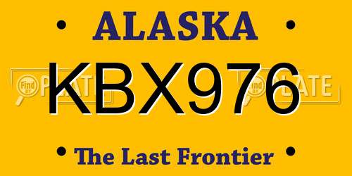 KBX976 Alaska License Plate