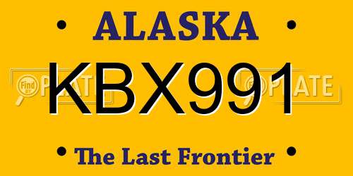 KBX991 Alaska License Plate