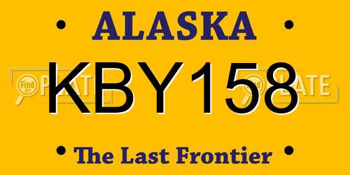 KBY158 Alaska License Plate