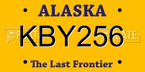 KBY256 Alaska License Plate