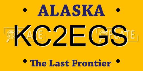 KC2EGS Alaska License Plate